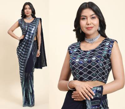 DN 254 By Amoha Designer Partywear Readymade Saree Collection